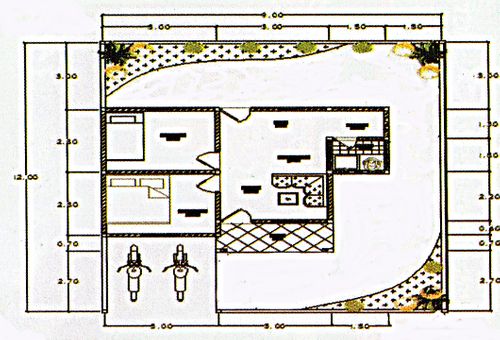 foto denah rumah tipe 36/108 perumahan GRAHA DIRGA BAKRIE III
