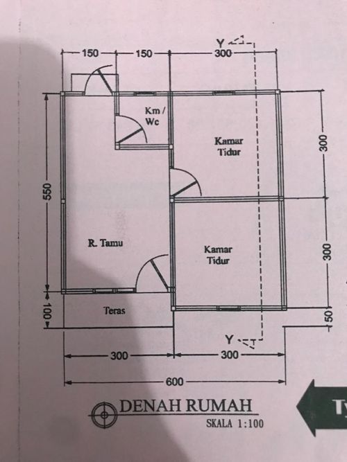 foto denah rumah tipe 36 perumahan Bumi Indah Lestari