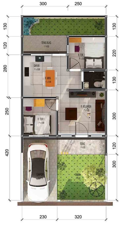foto denah rumah tipe 30/60 perumahan Alam Layung Indah