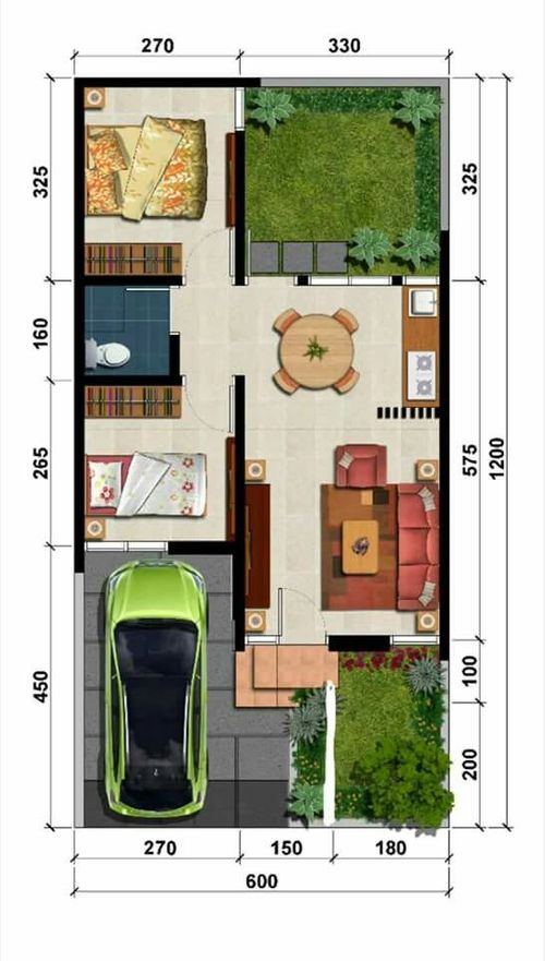 foto denah rumah tipe 36/60 perumahan Alam Layung Indah