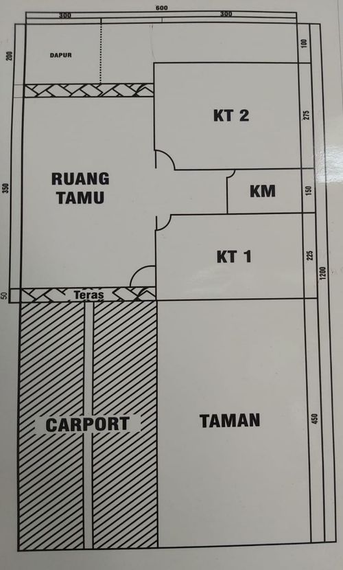 foto denah rumah tipe 36/60 perumahan Griya madani asri