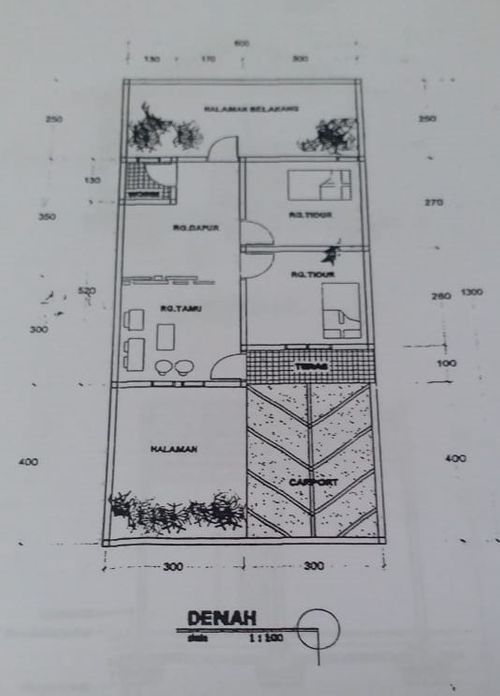 foto denah rumah tipe 36 perumahan TO'LAURO GARDEN