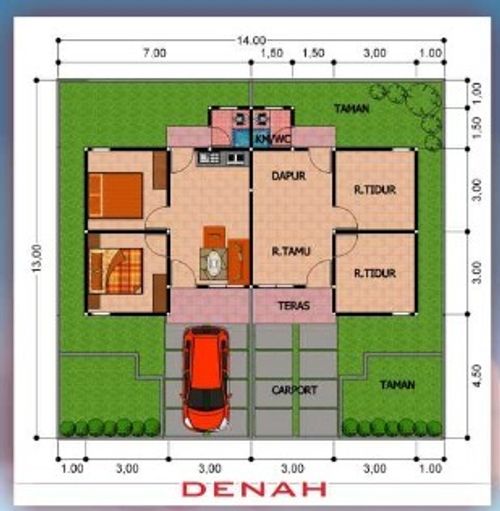 foto denah rumah tipe 36 perumahan GRIYA  MUTIARA  2  TAHAP  2