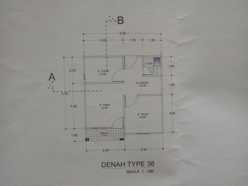 foto denah rumah tipe 36 perumahan Graha kirana 10