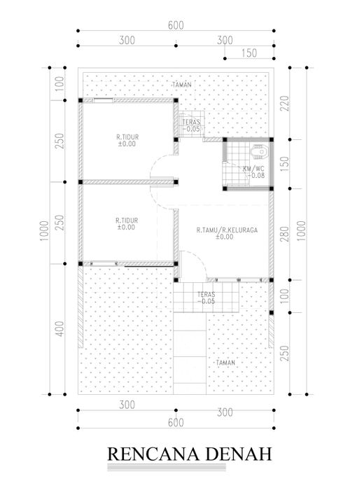 foto denah rumah tipe 30/60 perumahan Puri Ciseeng Lestari
