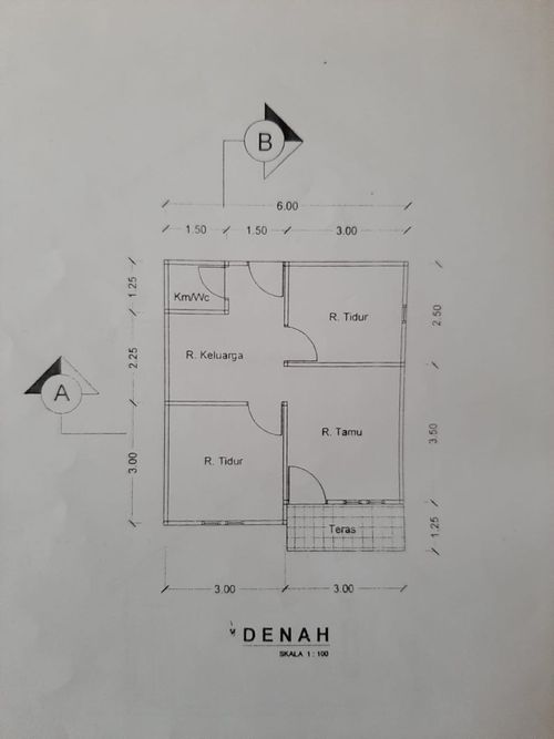 foto denah rumah tipe 36 perumahan AMPERA RAYA RESIDENCE