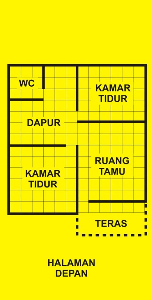 foto denah rumah tipe 36 perumahan Hosana Alberta