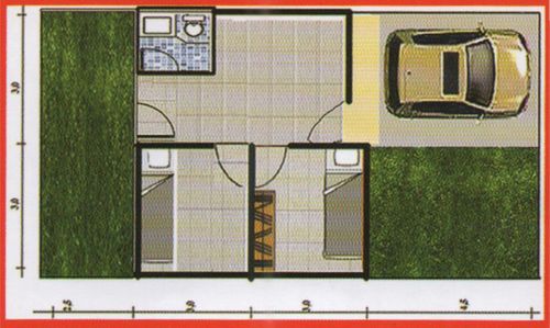 foto denah rumah tipe 36 perumahan GRIYA SIRSAK MENCIRIM 3