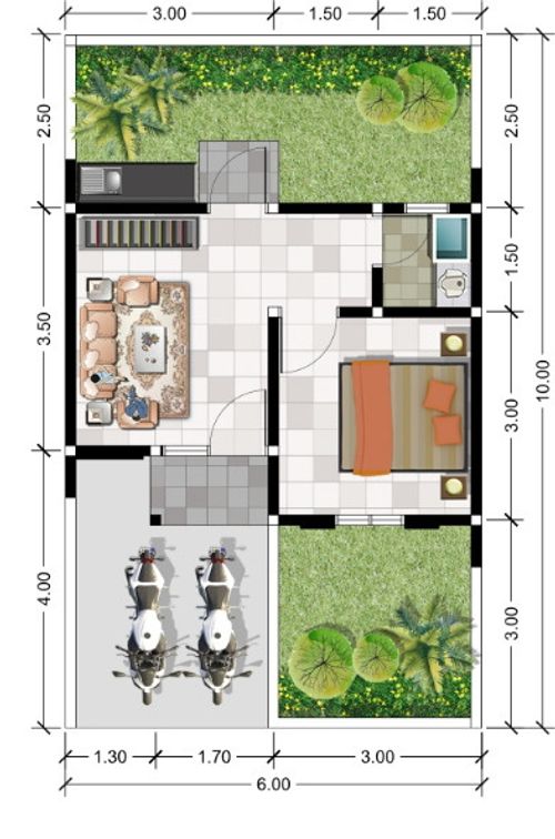 foto denah rumah tipe 24 perumahan Griya Anugerah Residence