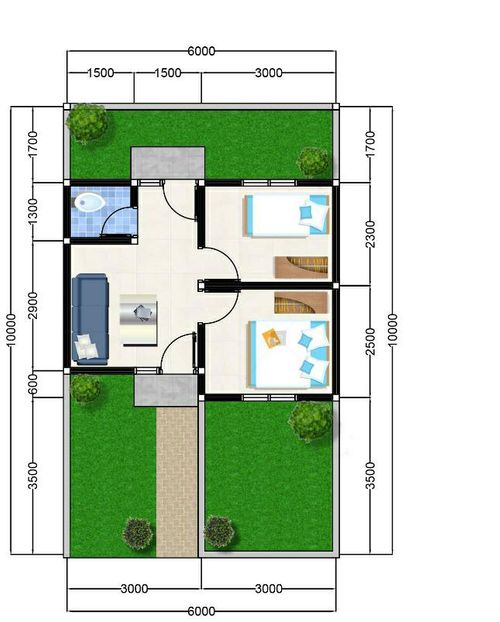 foto denah rumah tipe 27 perumahan BUKIT TAMAN BARU