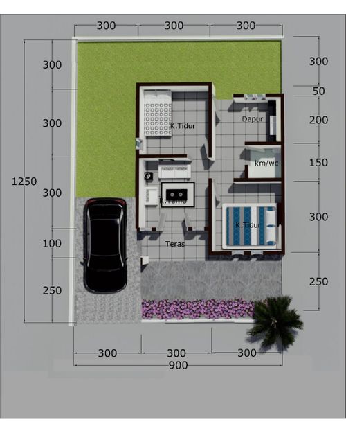 foto denah rumah tipe 36 perumahan Center House 4