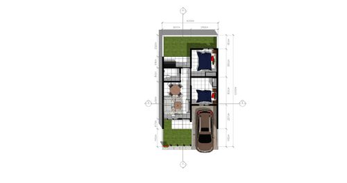 foto denah rumah tipe 36/72 perumahan Guntur residence III