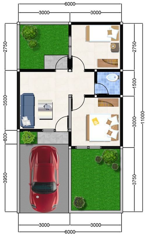 foto denah rumah tipe Cluster Bukit Taman Baru perumahan BUKIT TAMAN BARU