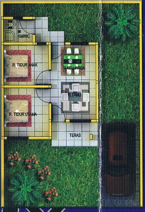 foto denah rumah tipe 36/110 perumahan Perum. Bumi Citra Lestari Tahap 3