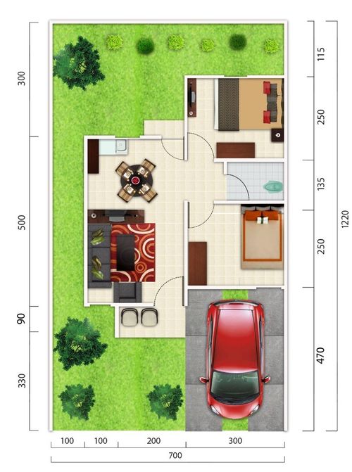 foto denah rumah tipe 36/84 perumahan BHUMI SRIWIJAYA 1