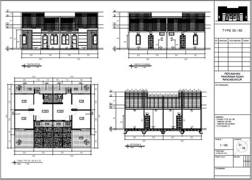 foto denah rumah tipe 30/60 perumahan PANORAMA INDAH RANCABUNGUR