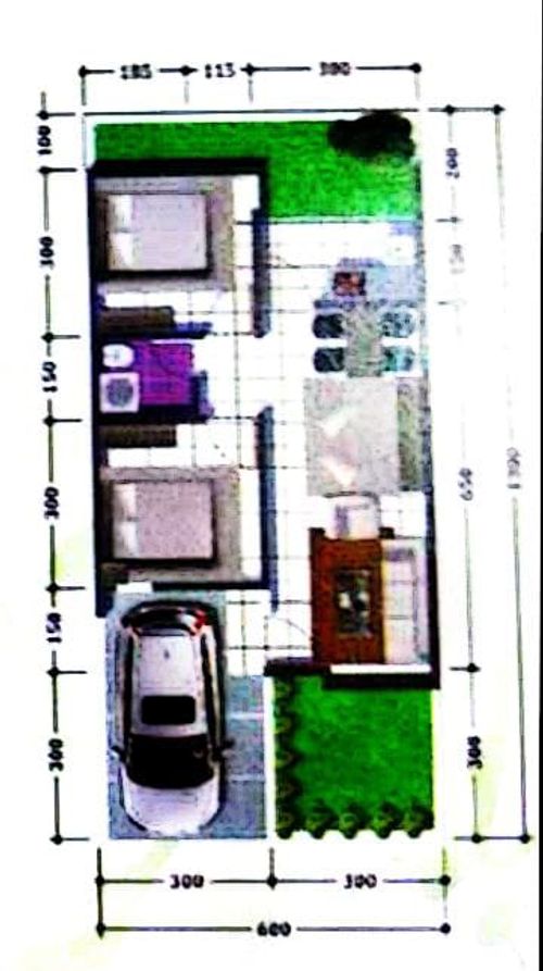 foto denah rumah tipe 45/78 perumahan BENTENG MUTIARA MAS