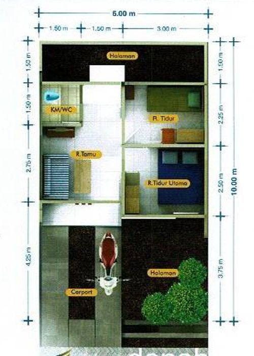 foto denah rumah tipe SUBSIDI perumahan LOGAM BANGUN SETIA-2 TAHAP 3