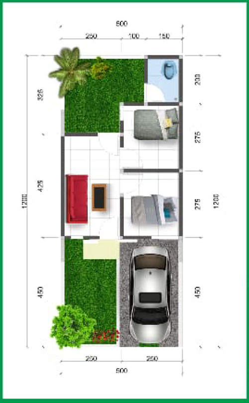 foto denah rumah tipe Rumah Tapak Tahap I perumahan GRIYA CIBUCIL PERMAI