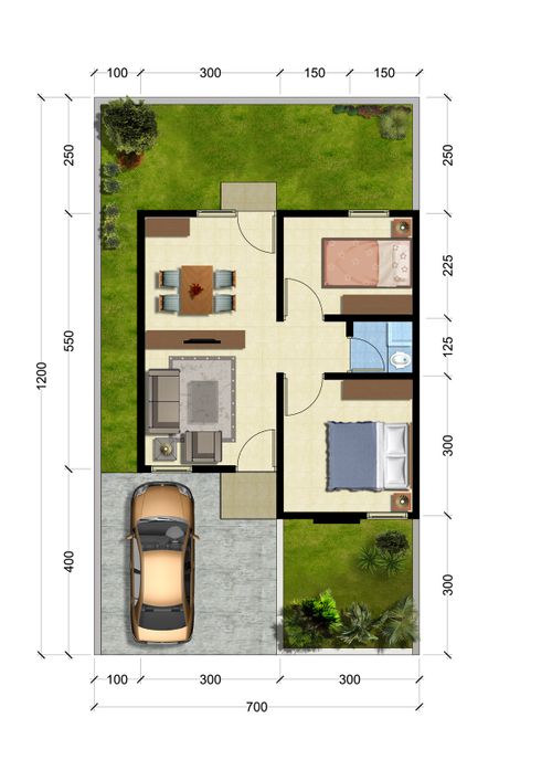 foto denah rumah tipe 36/90 perumahan Persada Sukamaju Residence
