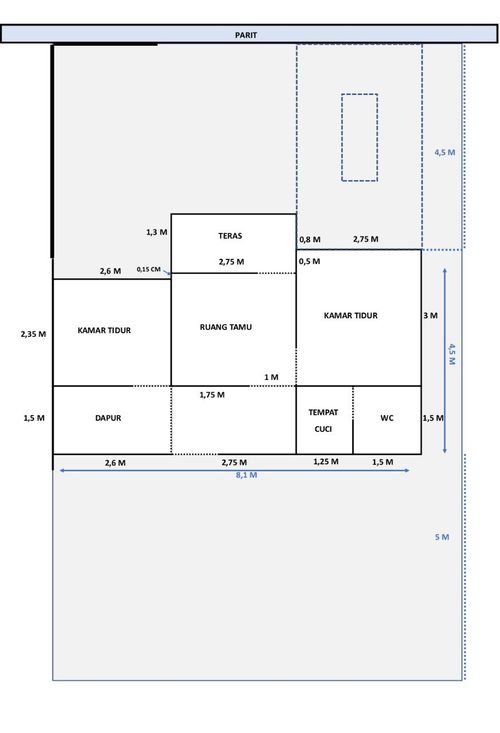 foto denah rumah tipe 36 perumahan CITRA MANDIRI RESIDEN 11 TAHAP 2