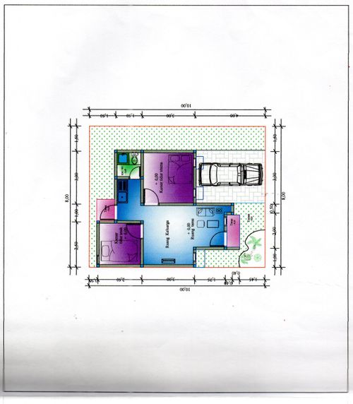 foto denah rumah tipe 36/80 perumahan PERUMAHAN GRAND PAPINK 4