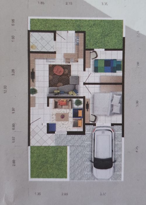 foto denah rumah tipe 48/84 perumahan PUNCAK RABBANY CIPARAY