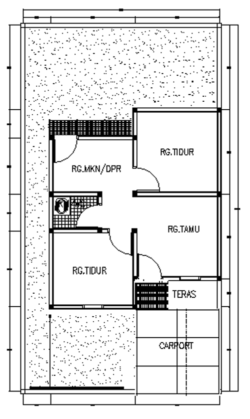 foto denah rumah tipe 36 perumahan PERKANTORAN PERMAI UNAAHA