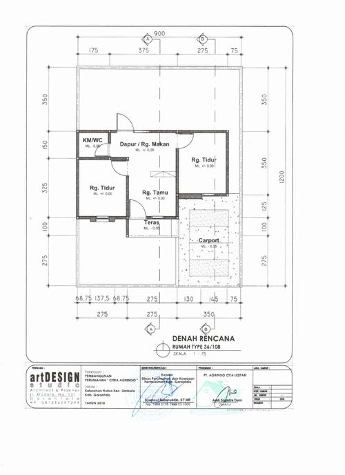 foto denah rumah tipe 36 perumahan CITRA AGRINDO