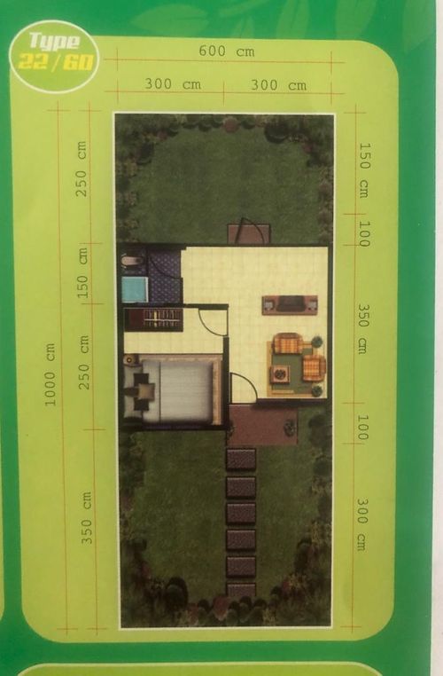 foto denah rumah tipe 22 perumahan Bumi Cikarang Asri 2