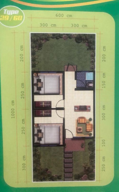 foto denah rumah tipe 29 perumahan Bumi Cikarang Asri 2