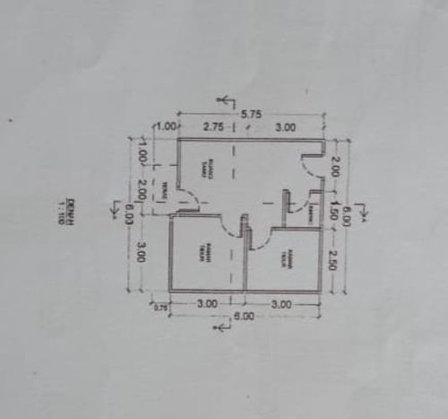 foto denah rumah tipe 36 perumahan MIARI RESIDENCE 2 LANJUTAN