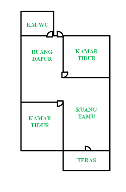 foto denah rumah tipe 36 perumahan Permata Permai 3