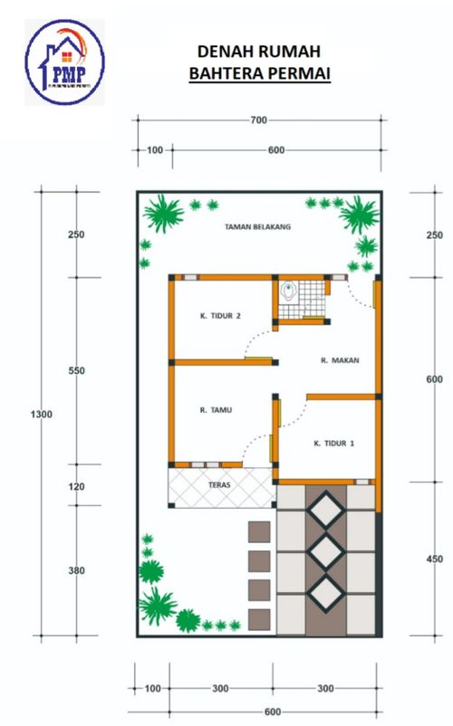 foto denah rumah tipe 36 perumahan Bahtera Permai