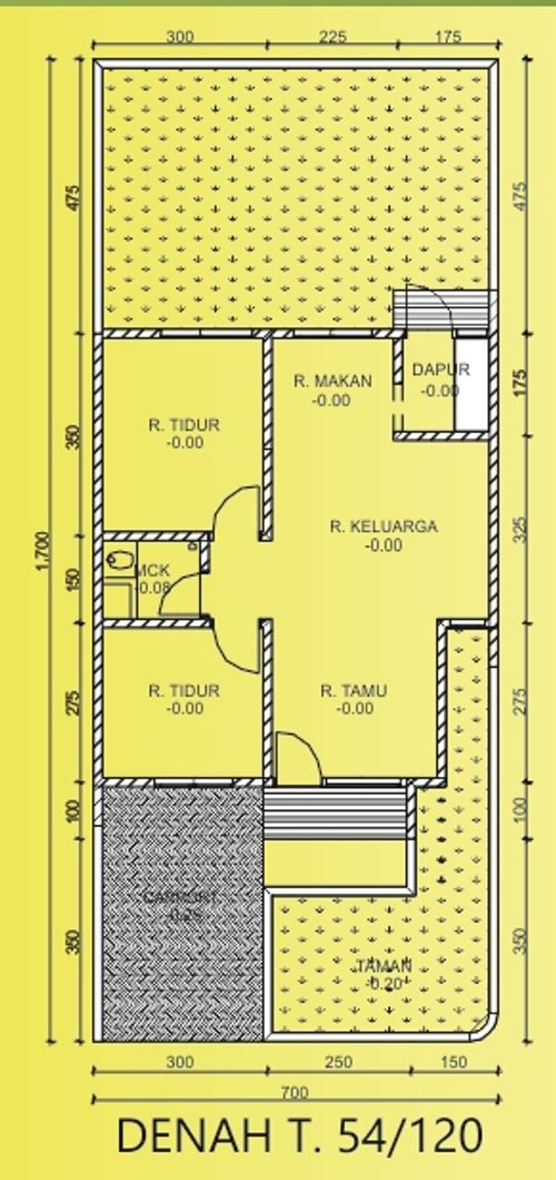 foto denah rumah tipe 54/120 perumahan MANGO GARDEN
