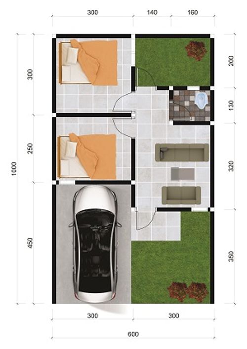 foto denah rumah tipe Subsidi perumahan BMW GAYATRI III