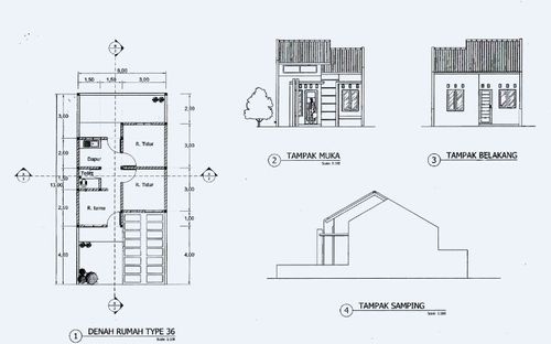 foto denah rumah tipe 36 perumahan JAVA RESIDENCE 