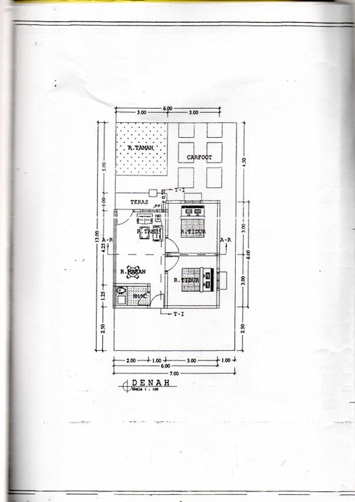foto denah rumah tipe 36 perumahan GREEN GARDEN RESIDENCE