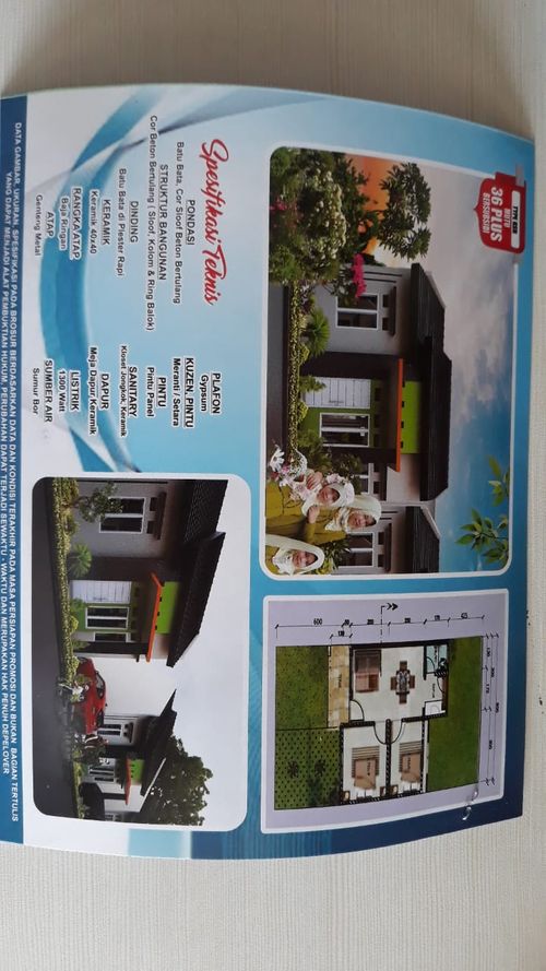 foto denah rumah tipe RSH perumahan GRAHA RARA 2