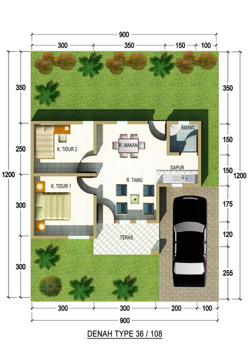 foto denah rumah tipe 36 perumahan MUTIARA MAS