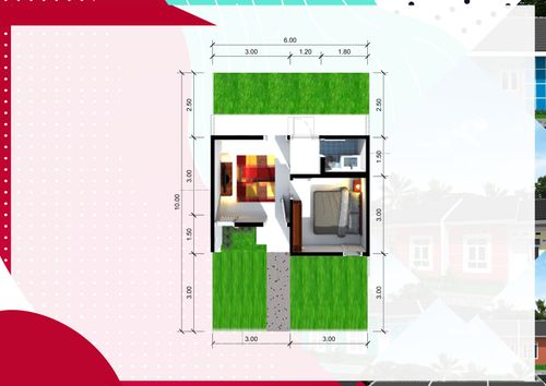 foto denah rumah tipe 22As perumahan Taman Tukmudal Indah II