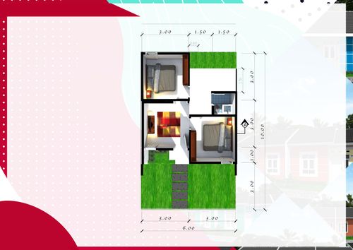 foto denah rumah tipe 36Ad perumahan Taman Tukmudal Indah II