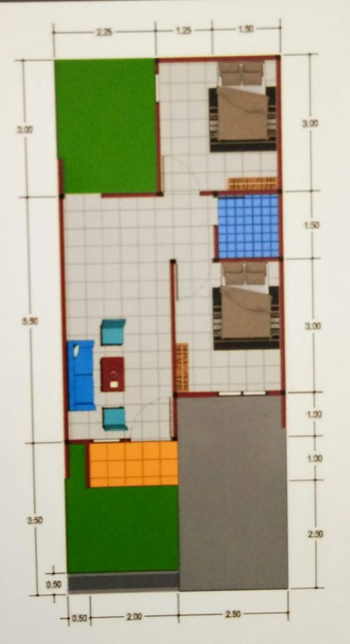 foto denah rumah tipe 36/60 perumahan Golden Village