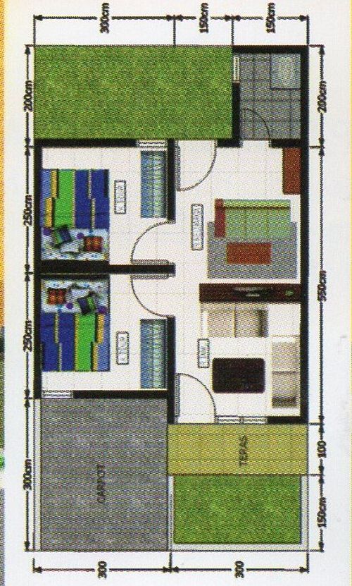 foto denah rumah tipe 36 perumahan Slara Tirtayasa Asri