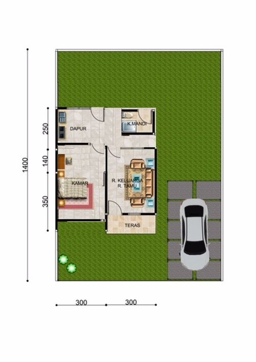 foto denah rumah tipe 36 perumahan Nursya Regency 3