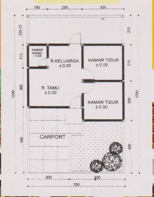 foto denah rumah tipe 38/84 perumahan BUKIT PEJATEN RESIDENCE