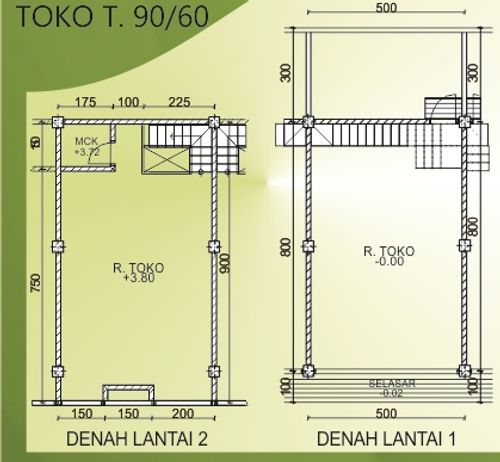 foto denah rumah tipe 90/60 perumahan BUKIT PEJATEN RESIDENCE