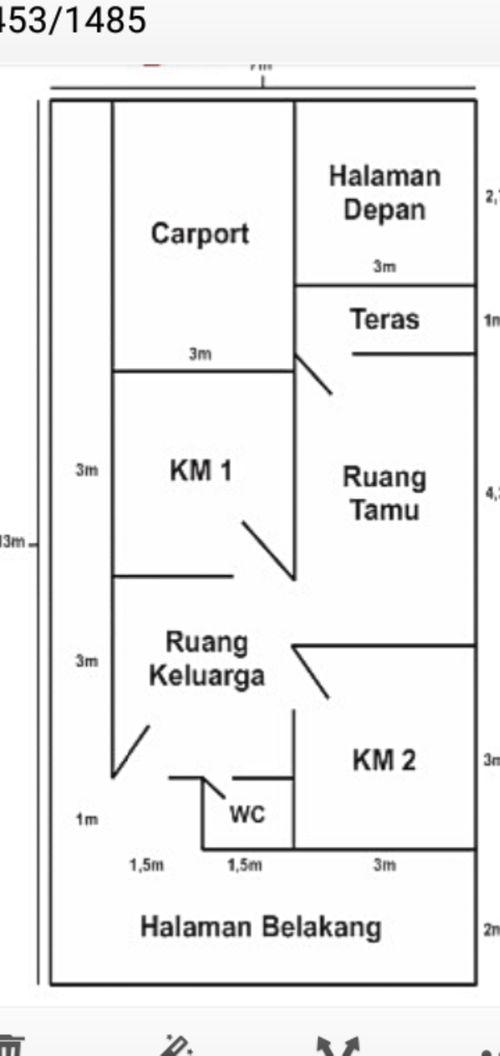 foto denah rumah tipe 36/91 perumahan DELANO RESIDENCE