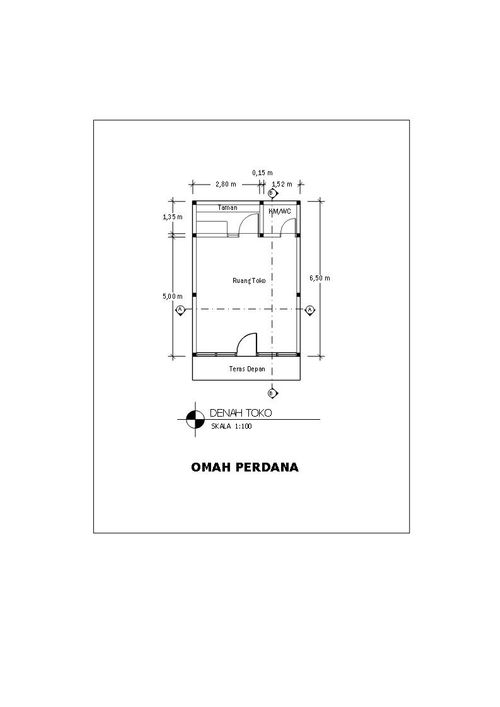 foto denah rumah tipe Toko perumahan Omah Perdana