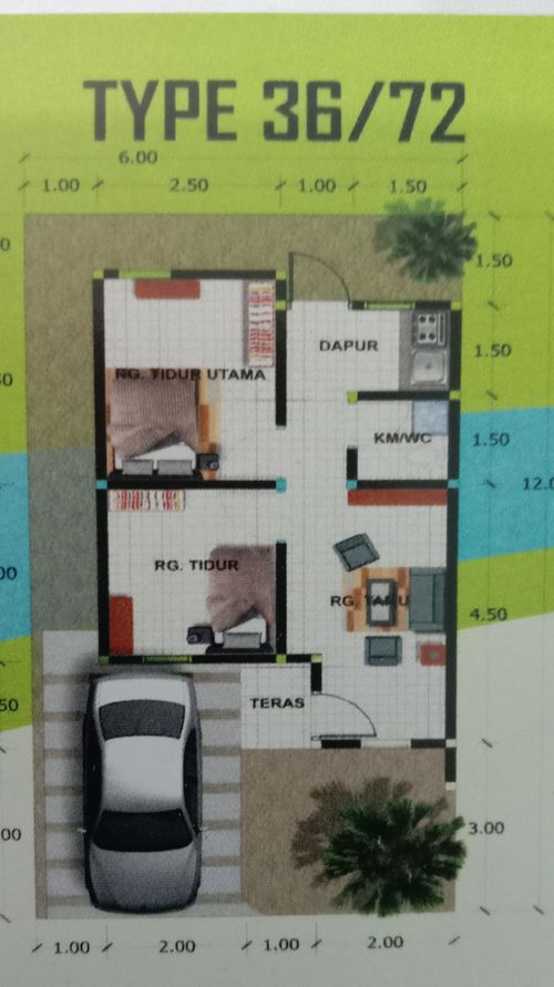 foto denah rumah tipe RUMAH MBR perumahan NEW BUMI CITRA LESTARI